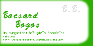 bocsard bogos business card